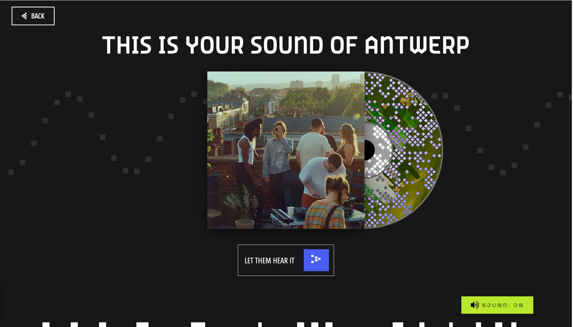 Result screen: This is your sound of Antwerp