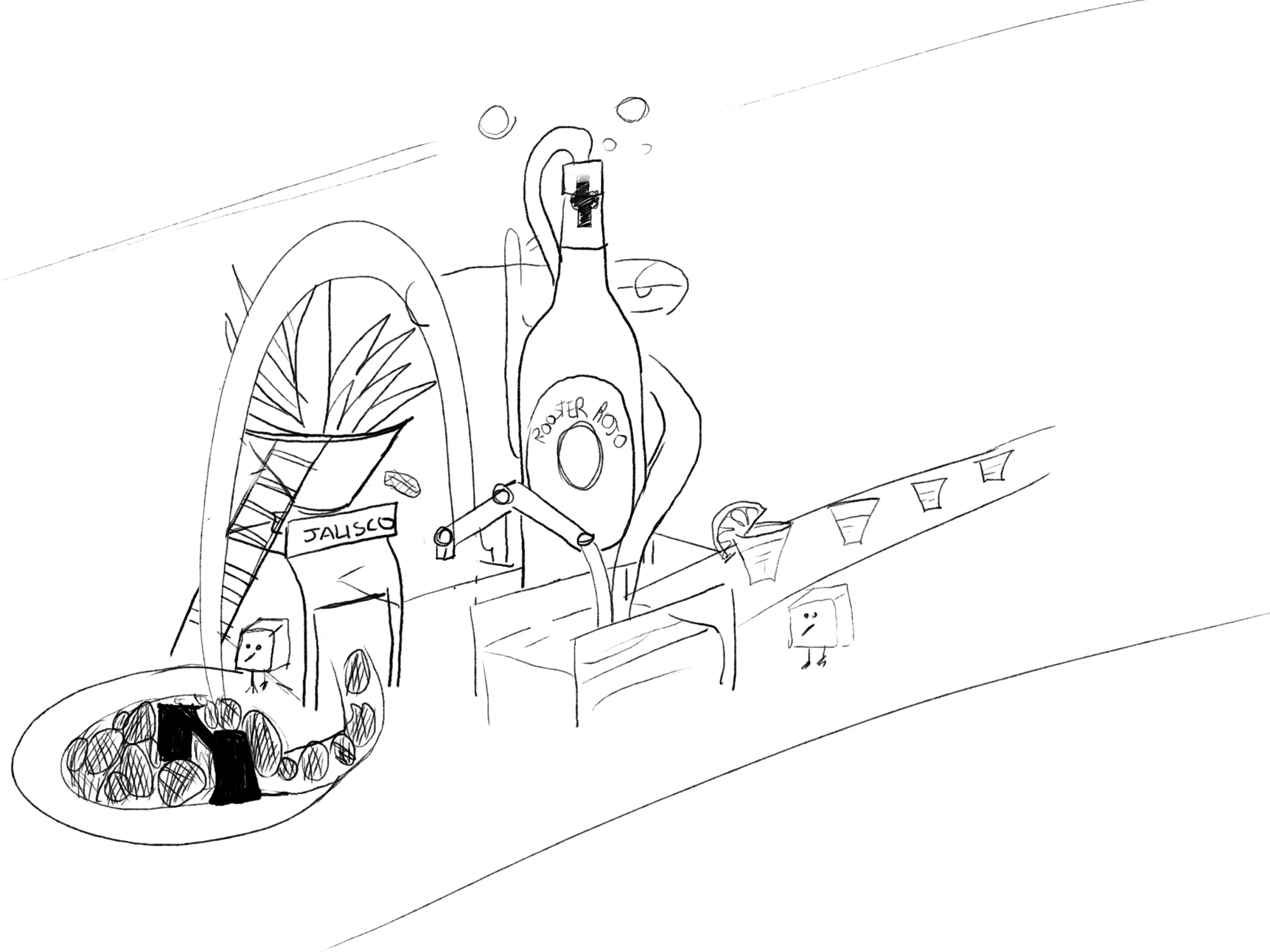 Sketch of the factory