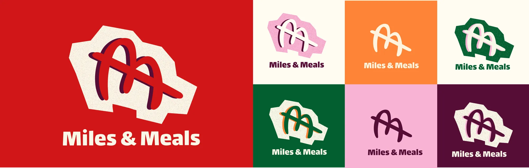 Miles & Meals logo variations